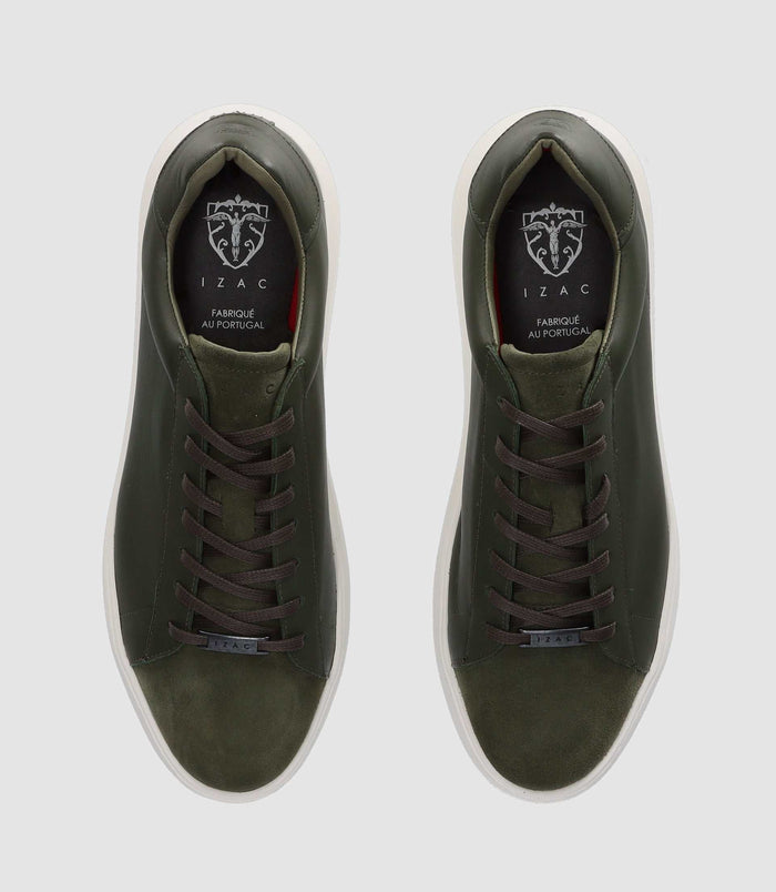 Izac Sneakers En Cuir Kaki OLIVE