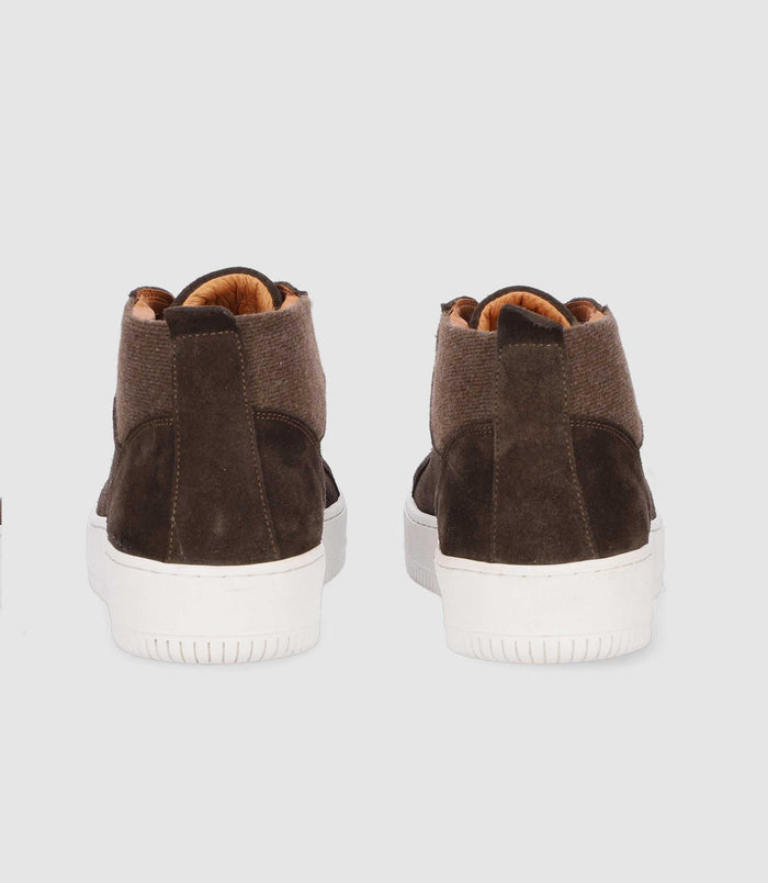Izac Sneakers En Cuir Lisse Chocolat OMAR