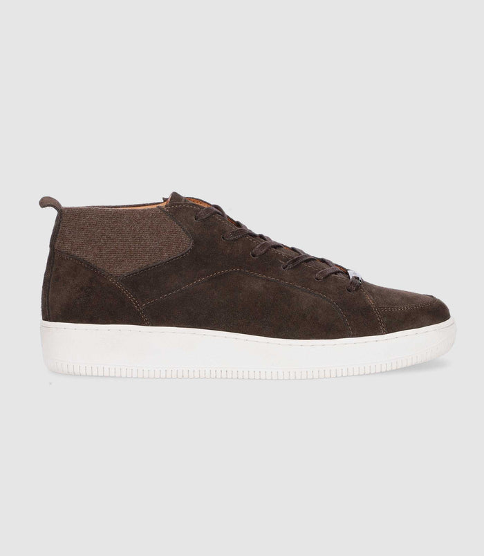 izac Sneakers en cuir lisse chocolat OMAR