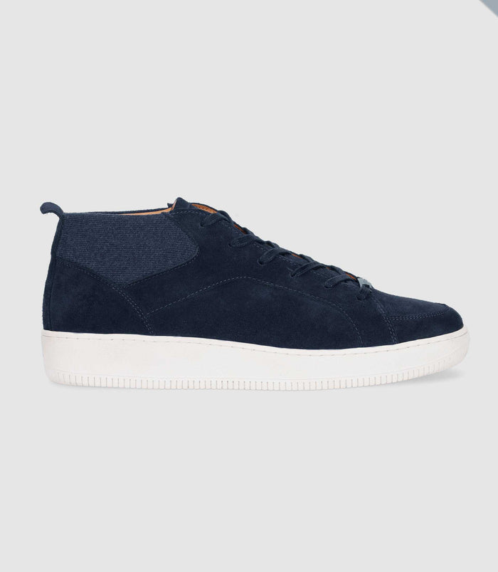 izac Sneakers en cuir lisse marine OMAR