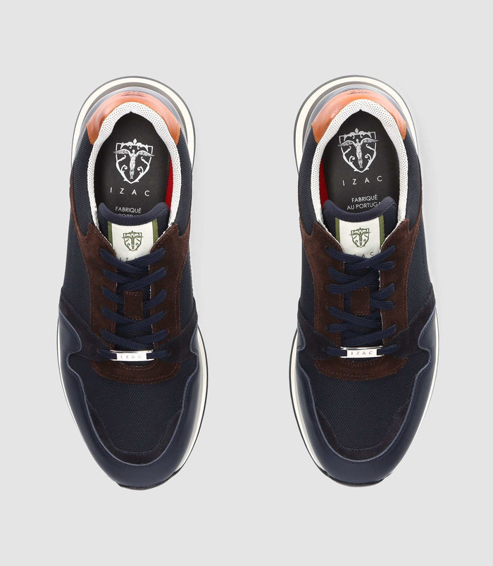 Izac Sneakers En Cuir Marine ODE