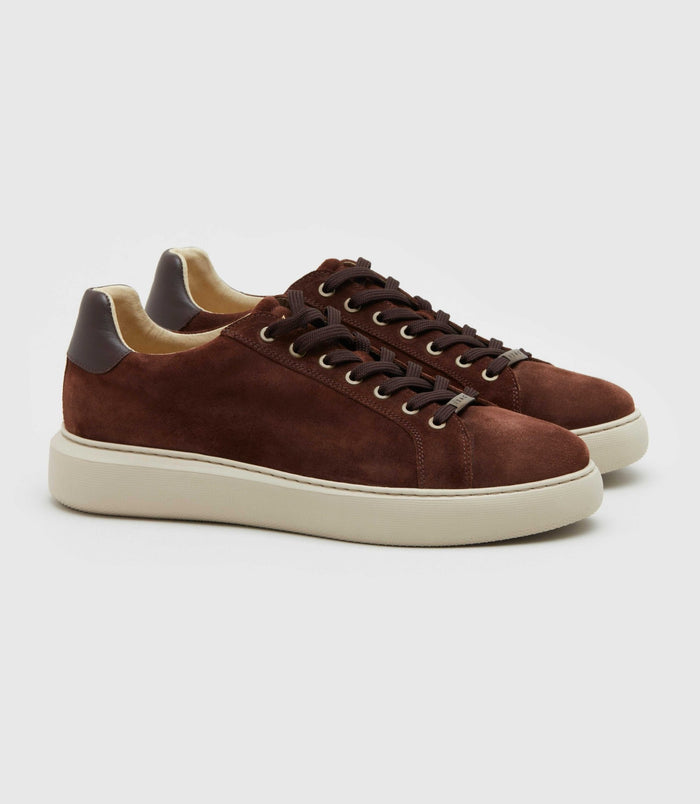 Izac Sneakers En Cuir Marron "Perrig"