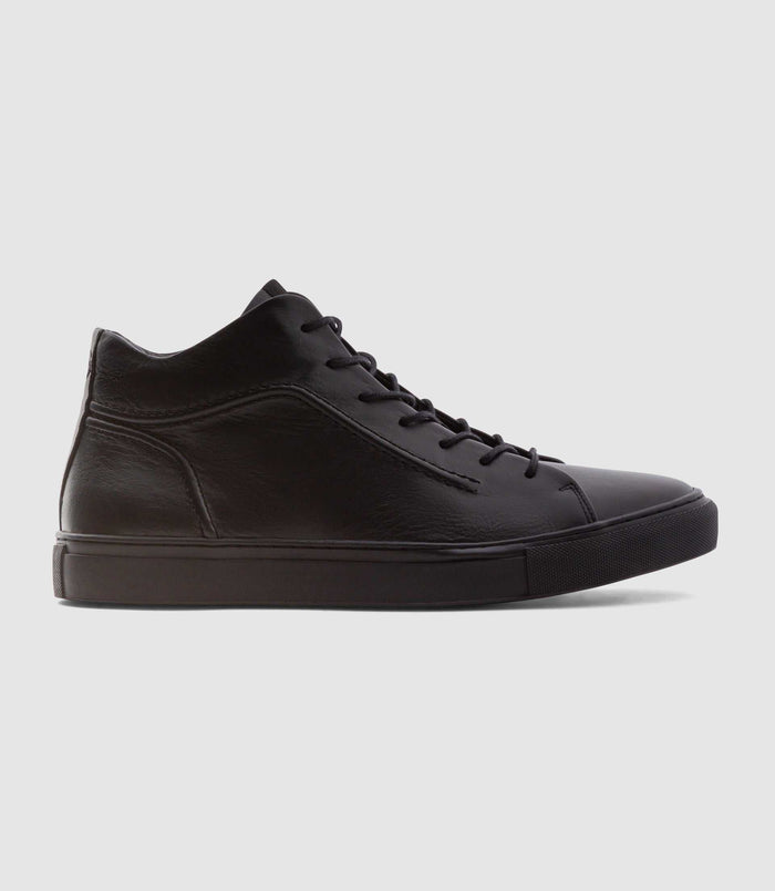izac Sneakers en cuir noir "Cassius"