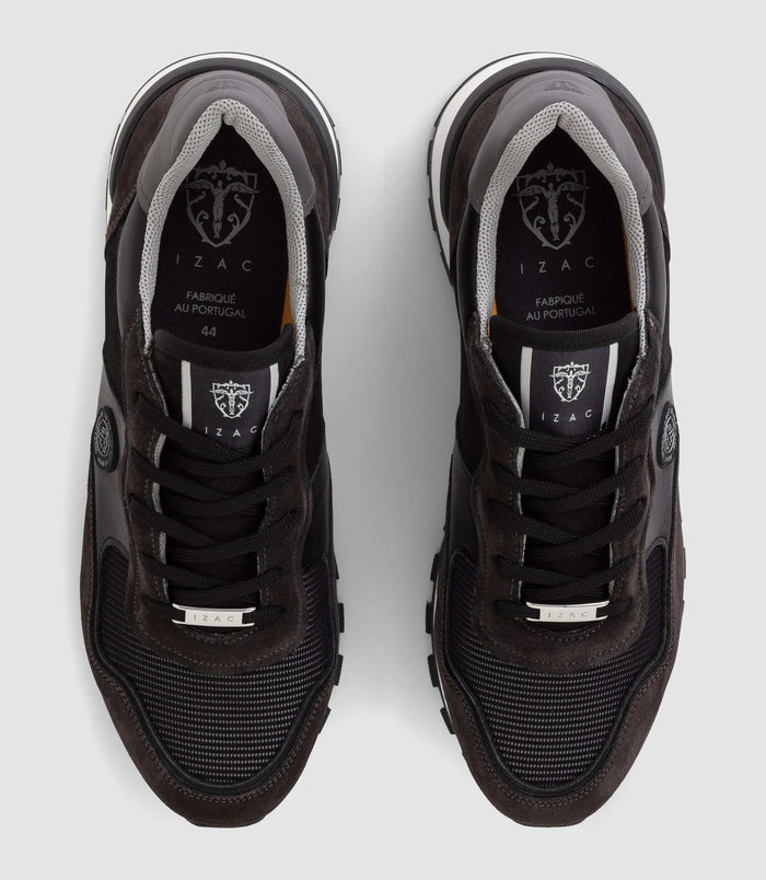 Izac Sneakers En Cuir Noir "Champion"