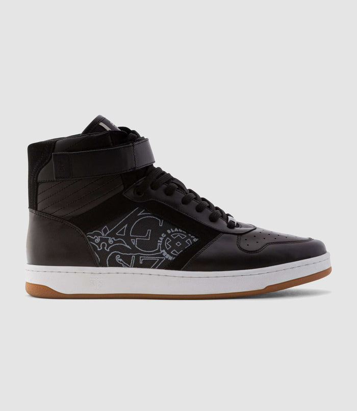 izac Sneakers en cuir noir "Clement"