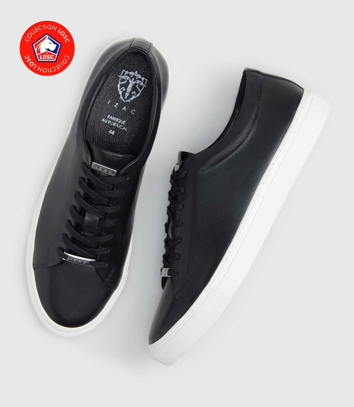 Izac Sneakers En Cuir Noir "Penny"