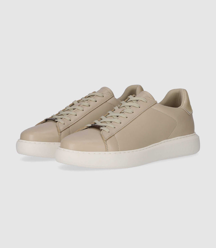 Izac Sneakers En Cuir Taupe ETIENNE