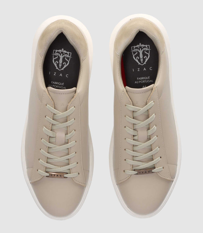 Izac Sneakers En Cuir Taupe ETIENNE