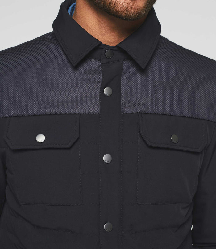 Izac Surchemise Bi-matière Marine "Ross"