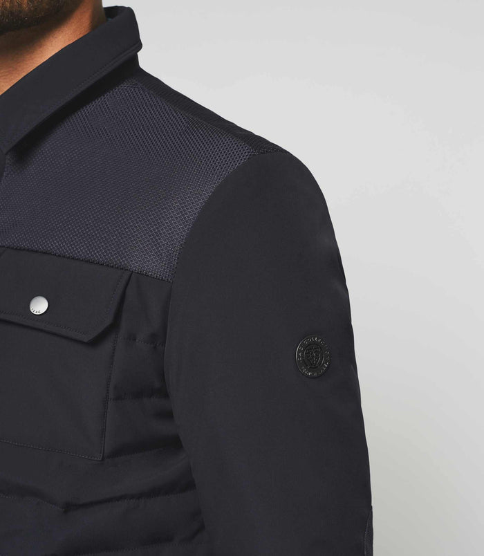 Izac Surchemise Bi-matière Marine "Ross"