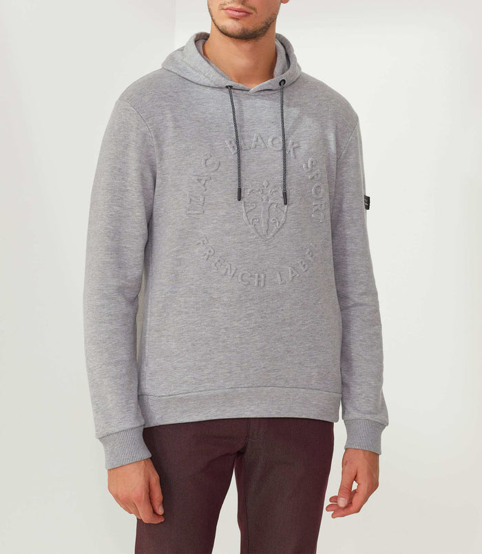 Izac Sweat à Capuche Gris-chine "Swflorin"