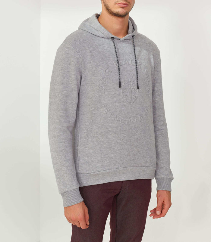 Izac Sweat à Capuche Gris-chine "Swflorin"