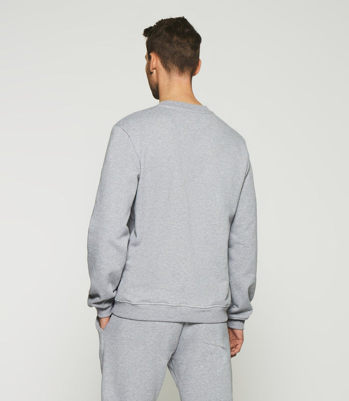 Izac Sweat Avec Logo Gris Chiné SWDEVON