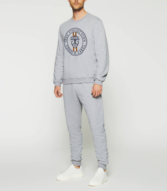 izac Sweat avec logo gris chiné SWDEVON