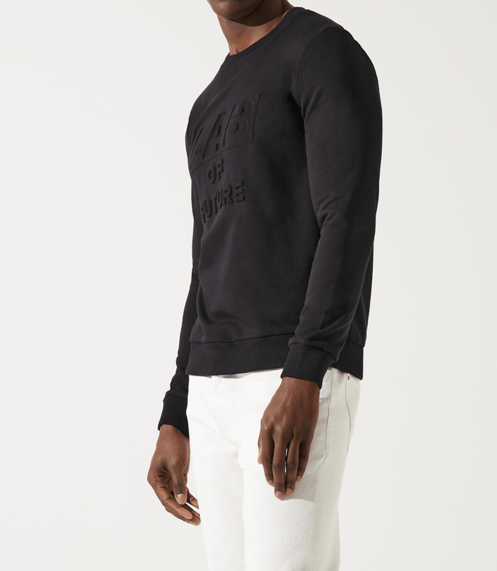 Izac Sweat Col Rond Fantaisie Noir