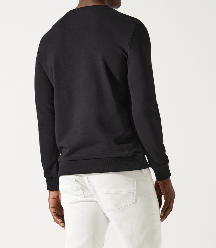 Izac Sweat Col Rond Fantaisie Noir