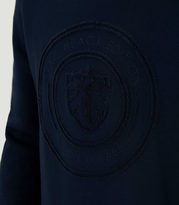 Izac Sweat Col Rond Imprimé Marine "SWlaurik"