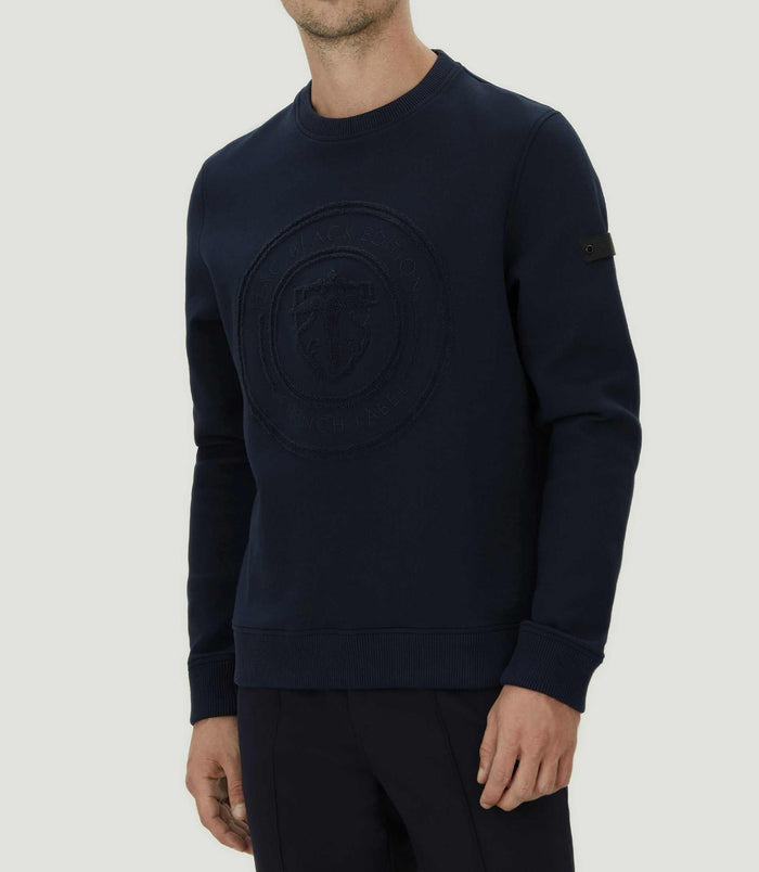 izac Sweat col rond imprimé marine "SWlaurik"