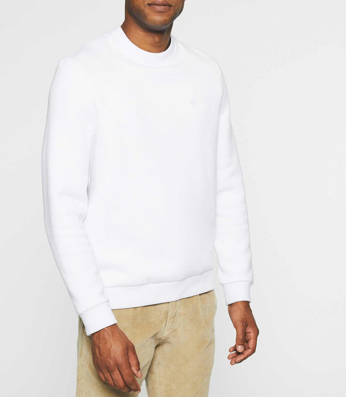 Izac Sweat Col Rond Uni Blanc SWBENJI