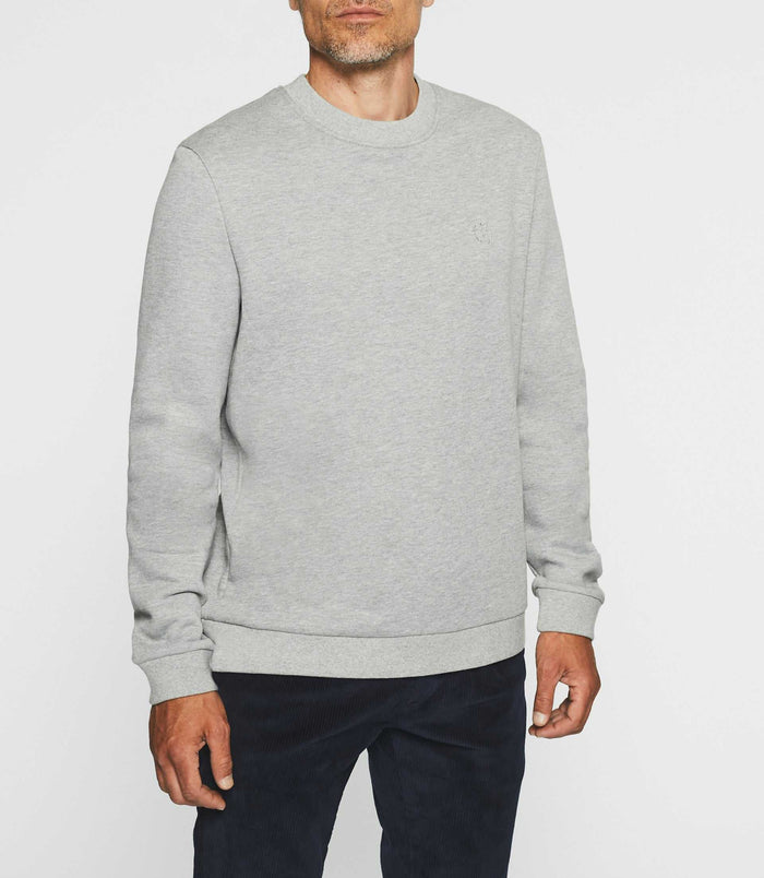 Izac Sweat Col Rond Uni Gris Chiné SWBENJI
