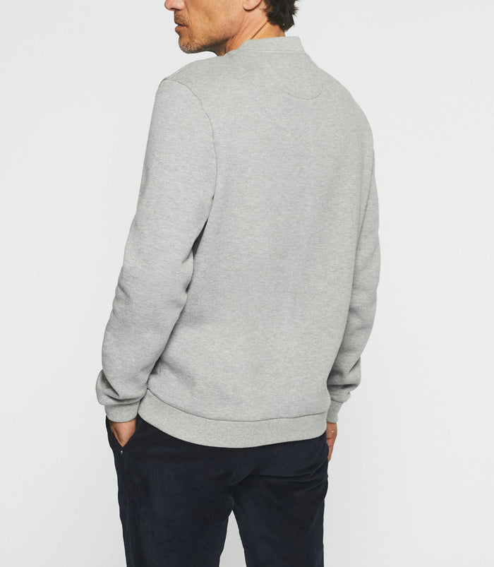Izac Sweat Col Rond Uni Gris Chiné SWBENJI