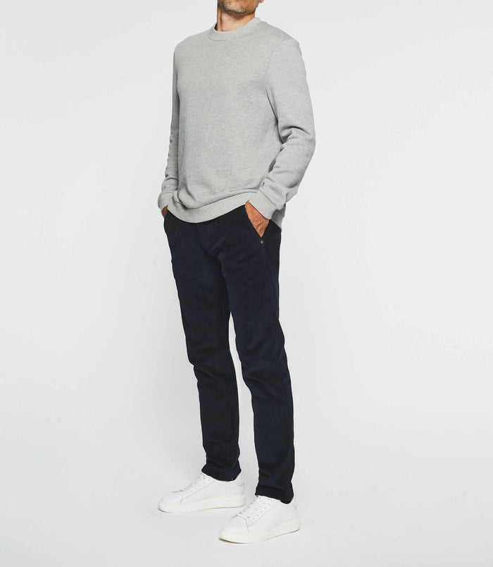 izac Sweat col rond uni gris chiné SWBENJI