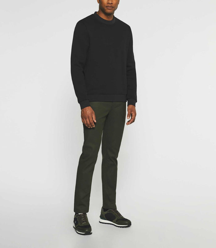 izac Sweat col rond uni noir SWBENJI
