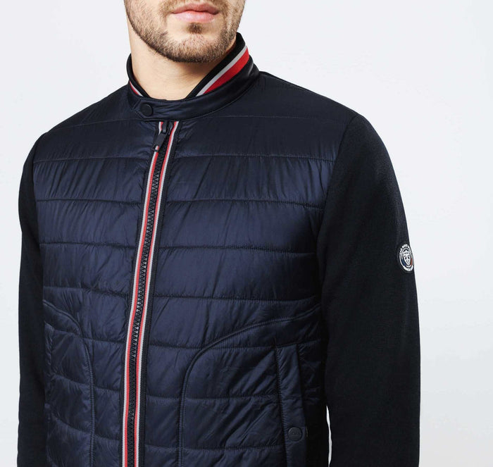 Izac Sweat Pull Zippé Col Teddy Marine "Swneo"