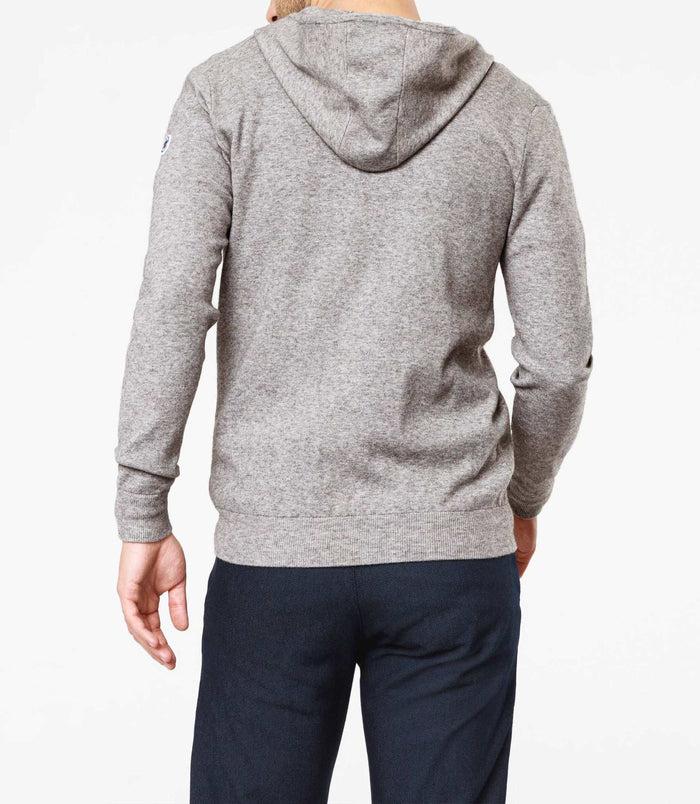 Izac Sweat Pull Zippé Gris Chiné "Nikos"