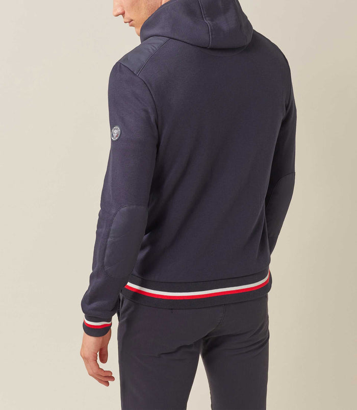 Izac Sweat Pull Zippé Marine