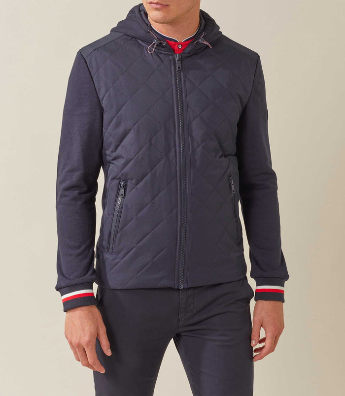 izac Sweat pull zippé marine