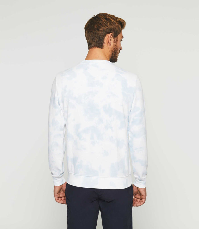 Izac Sweat Tie & Dye Bleu Et Blanc "Swdinis"