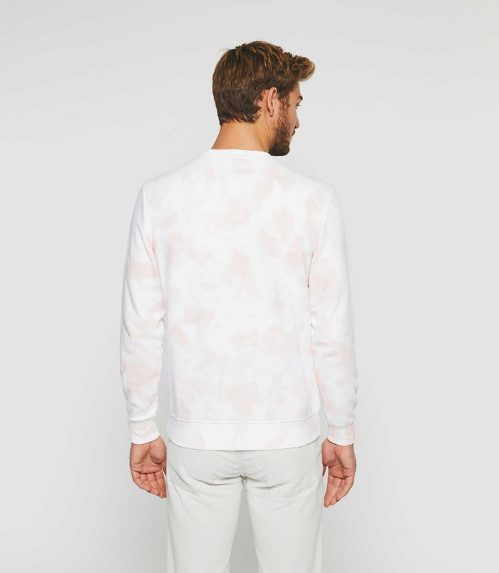 Izac Sweat Tie & Dye Rose Et Blanc "Swdinis"