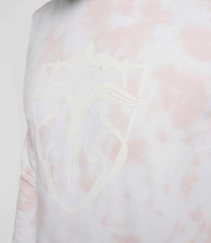 izac Sweat tie & dye rose et blanc "Swdinis"