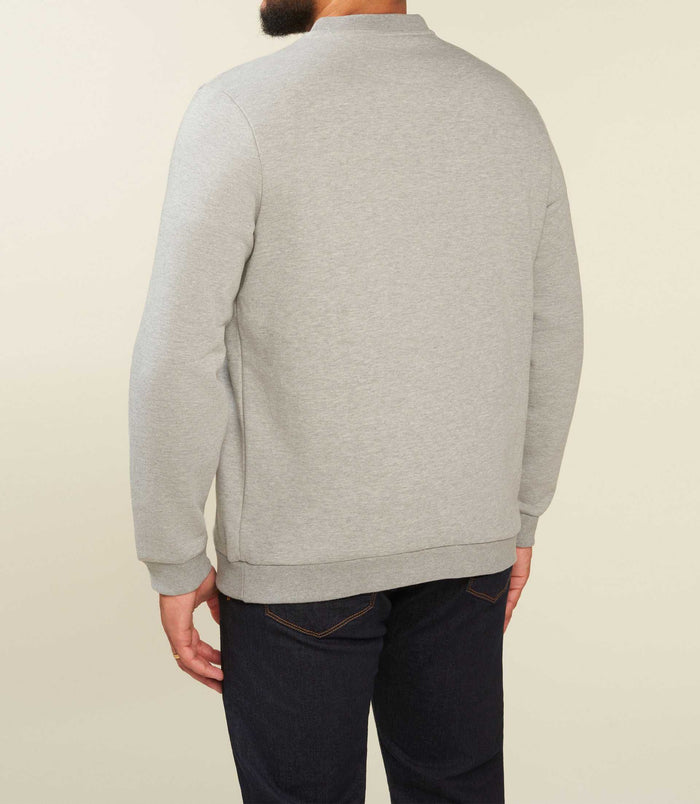 Izac Sweat Uni Col Rond Gris Chiné SWBENJIBT