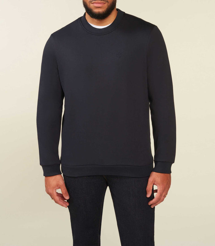Izac Sweat Uni Col Rond Marine SWBENJIBT