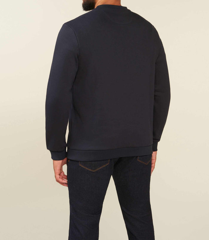 Izac Sweat Uni Col Rond Marine SWBENJIBT