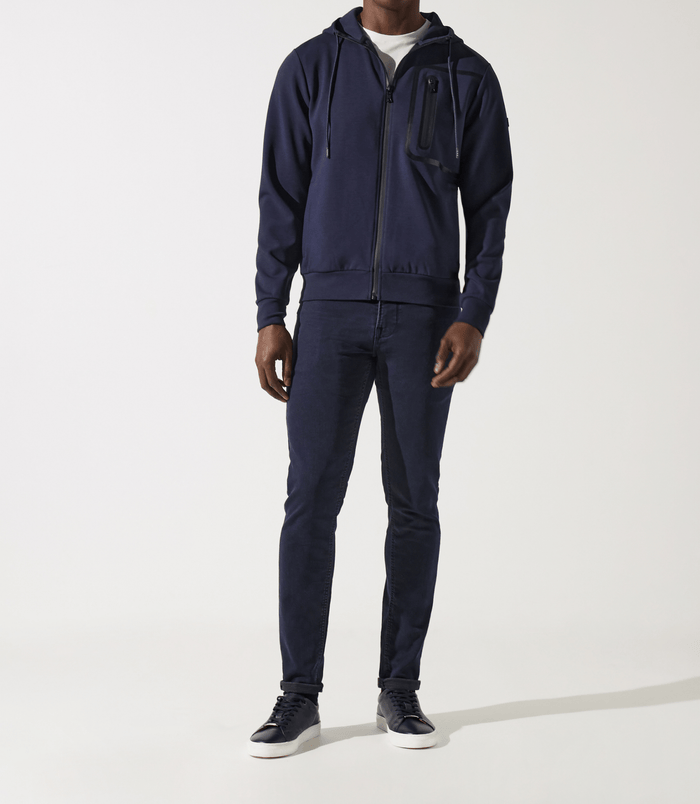 izac Sweat zippé à capuche marine
