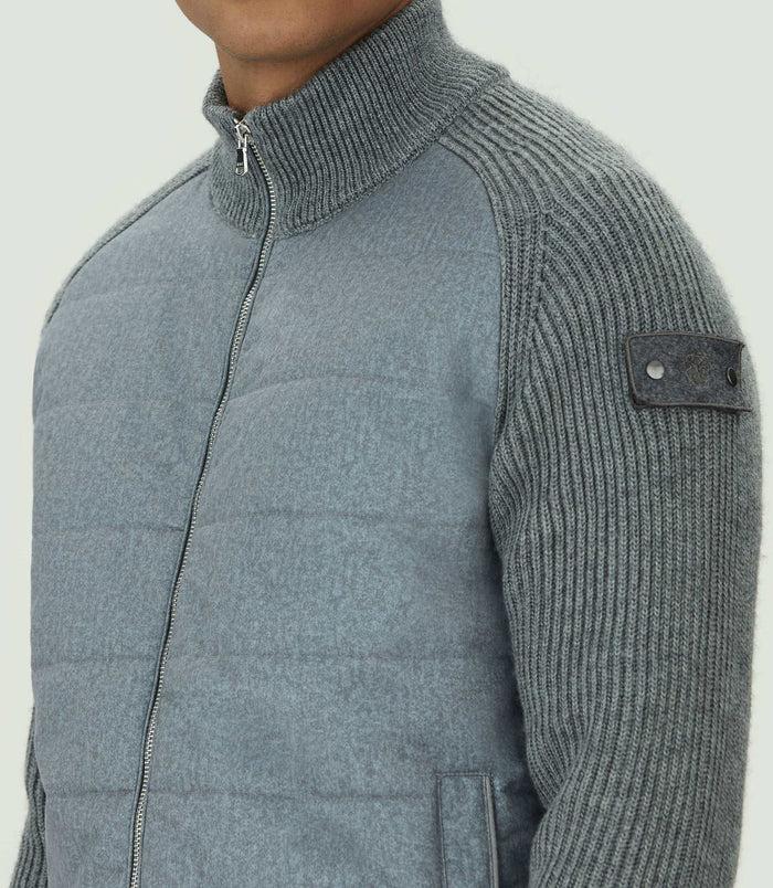Izac Sweat Zippé Col Montant Gris Chiné "SWlestat"
