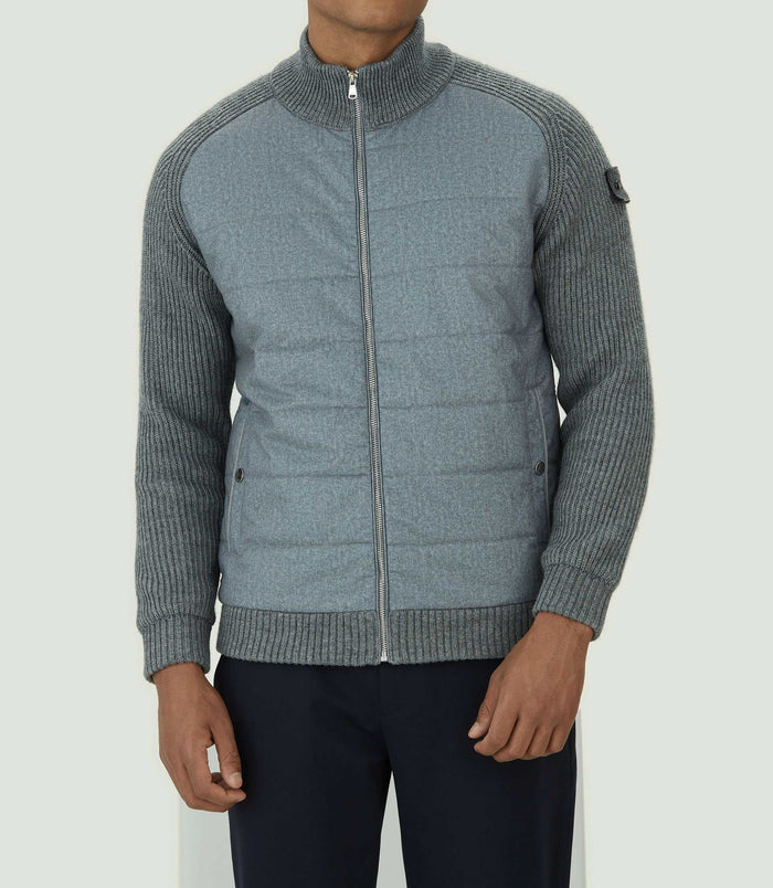 Izac Sweat Zippé Col Montant Gris Chiné "SWlestat"
