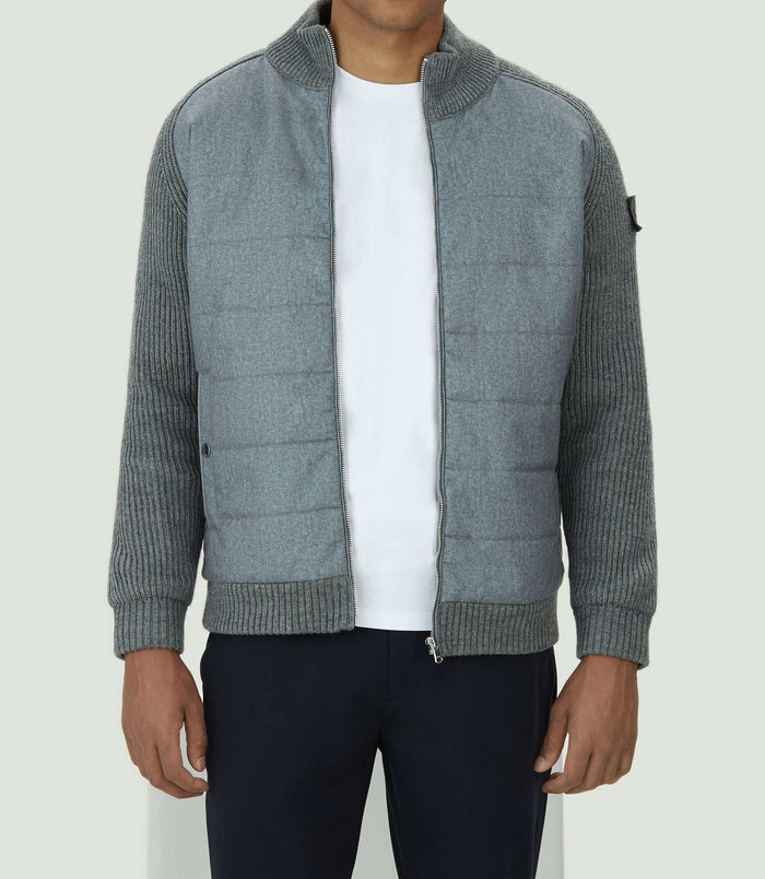 izac Sweat zippé col montant gris chiné "SWlestat"