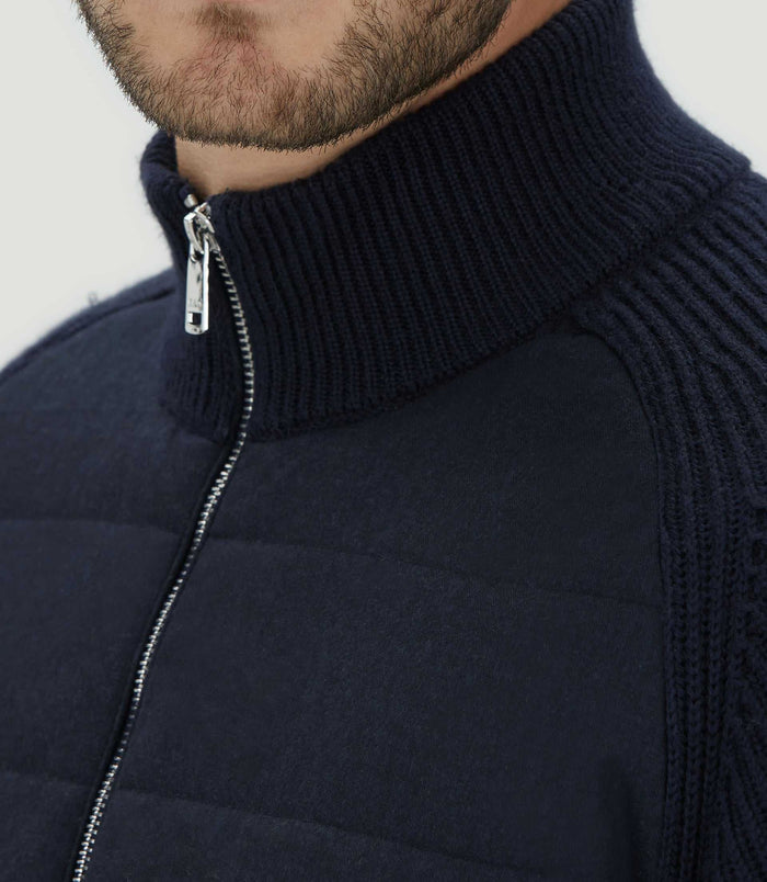 Izac Sweat Zippé Col Montant Marine "SWlestat"