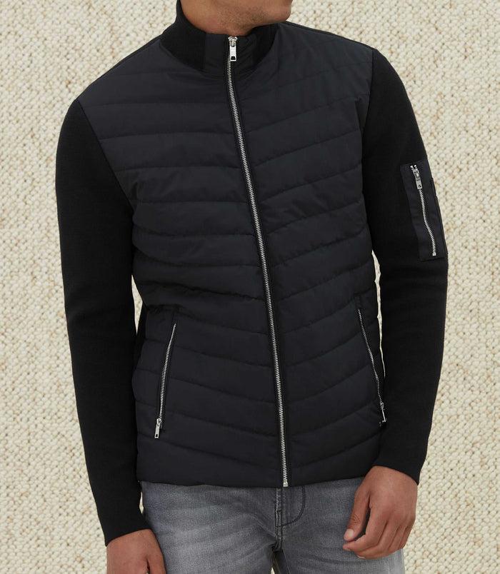 Izac Sweat Zippé Col Montant Noir "SWlionel"