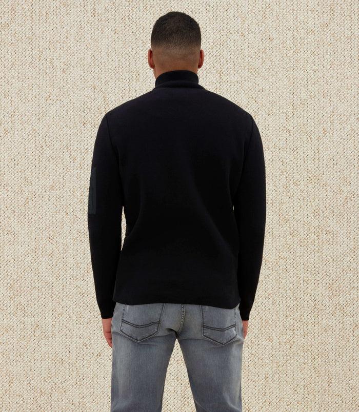 Izac Sweat Zippé Col Montant Noir "SWlionel"