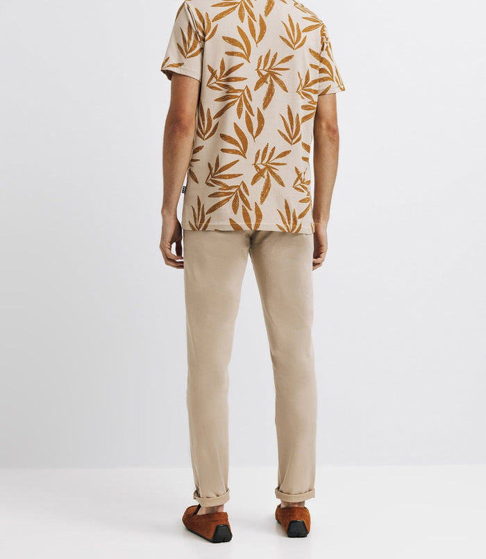 Izac T-shirt à Fleurs Beige