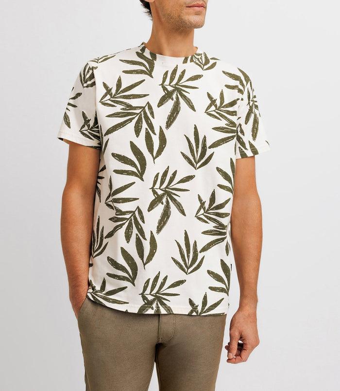Izac T-shirt à Fleurs écru