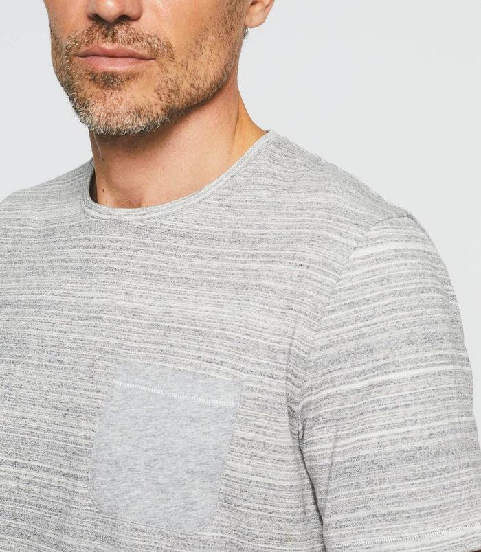 Izac T-shirt à Imprimé Rayures Gris-chiné "Gio"