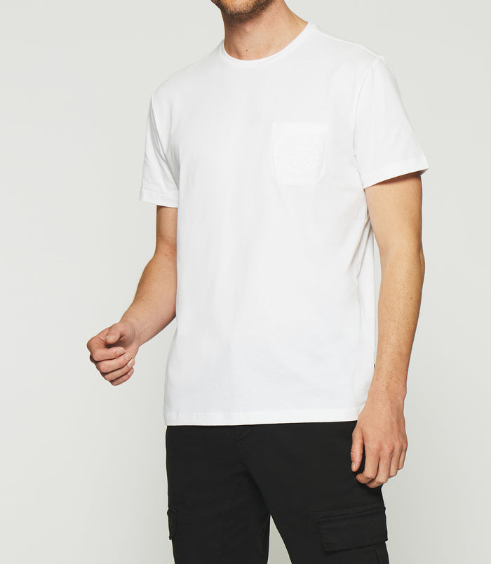 Izac T-shirt à Manches Courtes Uni Blanc GABRIEL