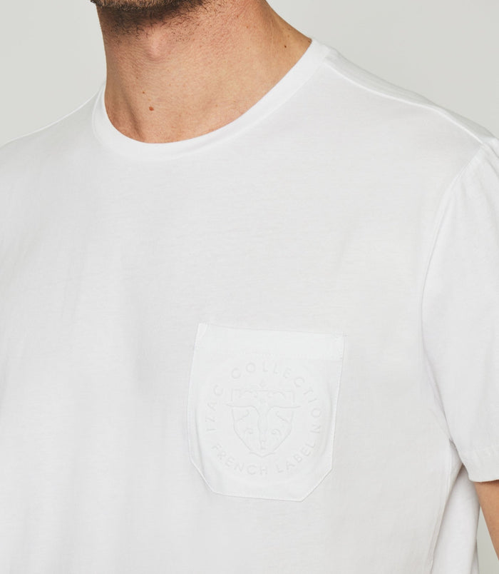 Izac T-shirt à Manches Courtes Uni Blanc GABRIEL