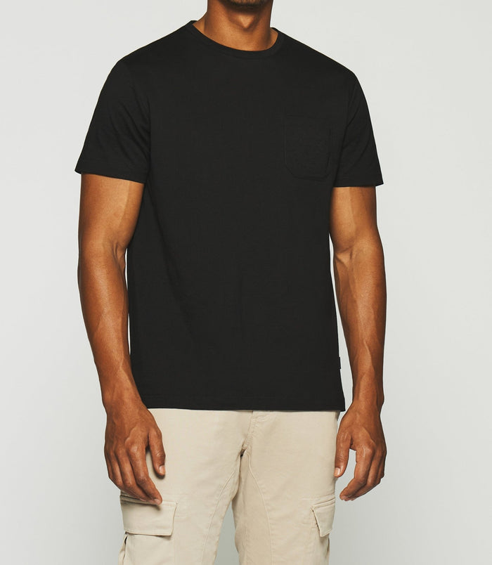 izac T-shirt à manches courtes uni noir GABRIEL